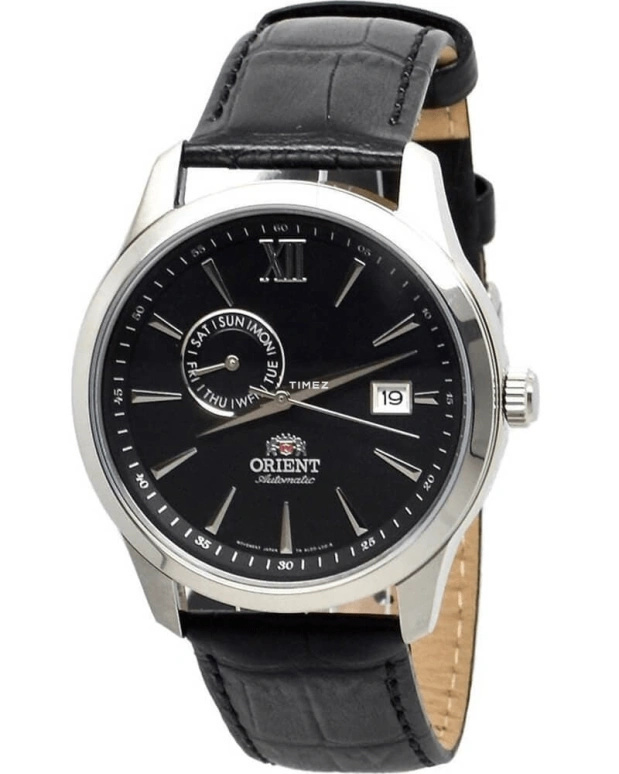 Orient,Other 43mm,43mm,Stainless Steel,Black,Automatic,Handwound,Date,Day,FAL00005B