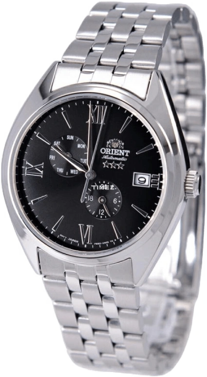 Orient,Classic 39.40mm,39.40mm,Stainless Steel,Black,Handwound,Date,Day,Dule Time,RA,RA-AK0504B10B