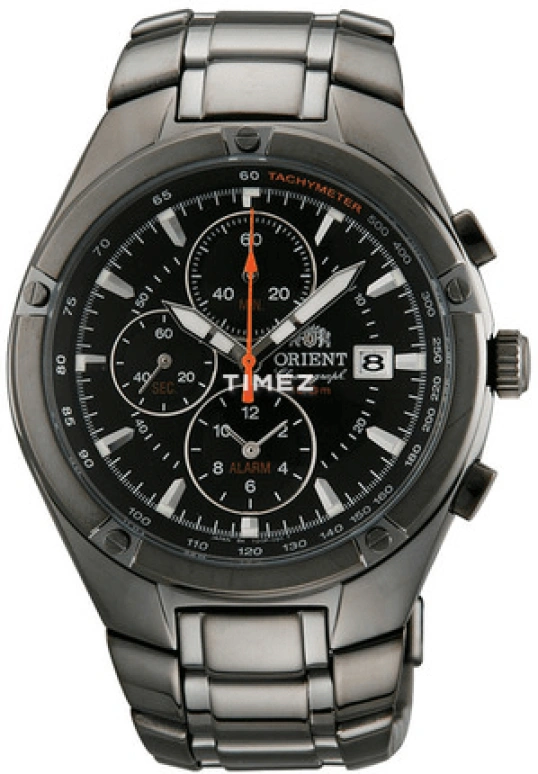 Orient,Sports 42.50mm,42.50mm,Stainless Steel,Black,Quartz,Chronograph,Day,CTD0P005B
