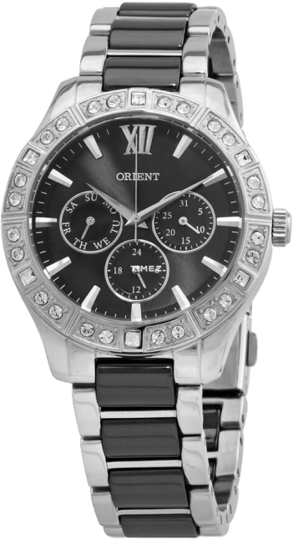 Orient,Other 39mm,39mm,Stainless Steel,Black,Quartz,Date,Day,SSW01003B0