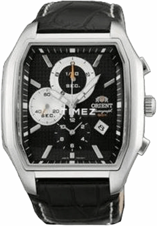 Orient,Sports 38.70x39.40mm,38.70x39.40mm,Stainless Steel,Black,Quartz,Chronograph,Month,Day,CTTAD002B