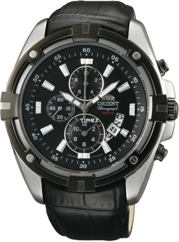 Orient,Sports 48mm,48mm,Stainless Steel,Black,Quartz,Chronograph,Day,TT0Y006B