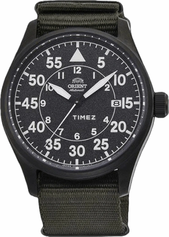 Orient,Other 42.40mm,42.40mm,Stainless Steel,Black,Automatic,Handwound,Day,Sapphire,Crystal Glass,RA,RA-AC0H02N