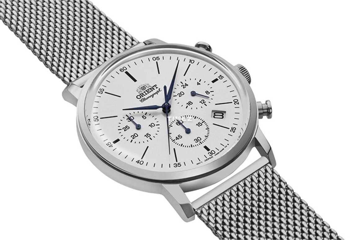 Orient,Classic 42.40mm,42.40mm,Stainless Steel,White,Quartz,Chronograph,Day,RA,RA-KV0402S