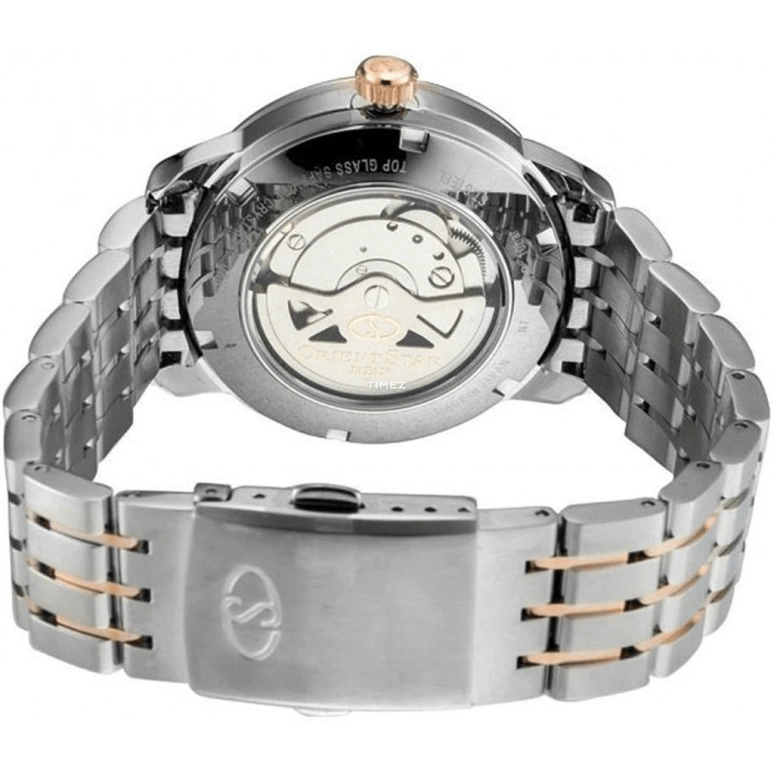 Orient,STAR 39.50mm,39.50mm,Stainless Steel,Blue,Handwound,Date,Day,Power Reserve Indicator,Flyback,Sapphire,Crystal Glass,Round,SDE00004D
