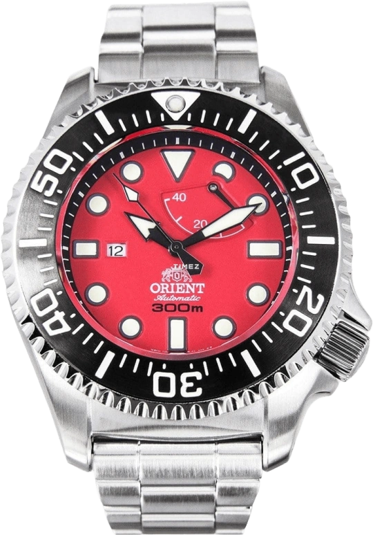 Orient,Other 45.70mm,45.70mm,Stainless Steel,Ceramic,Red,Automatic,Day,Power Reserve Indicator,SEL02003H