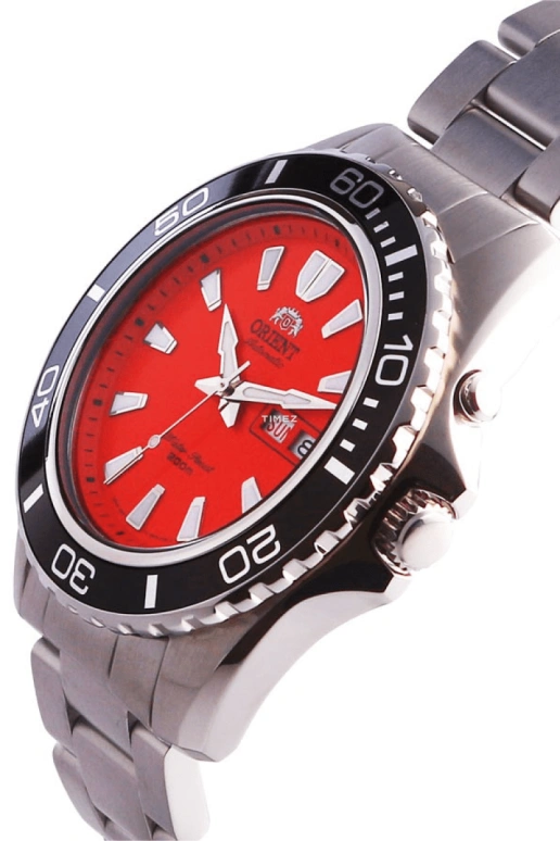 Orient,Other 44.50mm,44.50mm,Stainless Steel,Orange,Automatic,Date,Day,FEM75001M