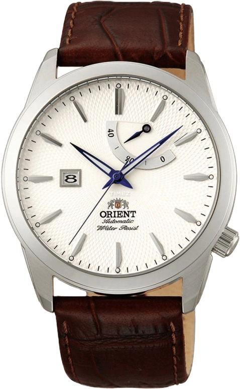 Orient,Other 40mm,40mm,Stainless Steel,Silver White,Automatic,Day,Power Reserve Indicator,SFD0E002W0