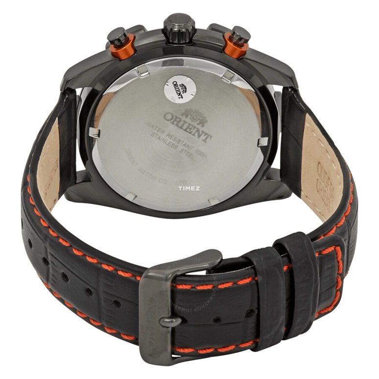 Orient,Sports 44.50mm,44.50mm,Stainless Steel,Black,Quartz,Chronograph,Day,Dule Time,SFM00005D0