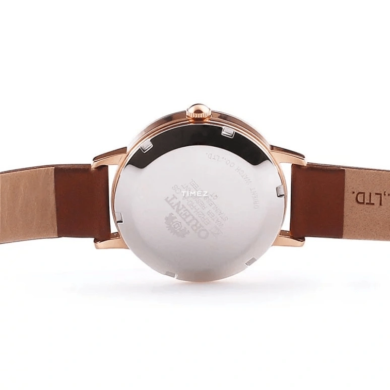 Orient,Other 36mm,36mm,Stainless Steel,Brown,Automatic,Handwound,Day,Sapphire,Crystal Glass,FER2H002T