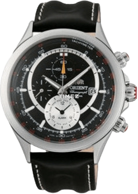 Orient,Other 43mm,43mm,Stainless Steel,Black,Quartz,Chronograph,Month,Day,CTD0T002B