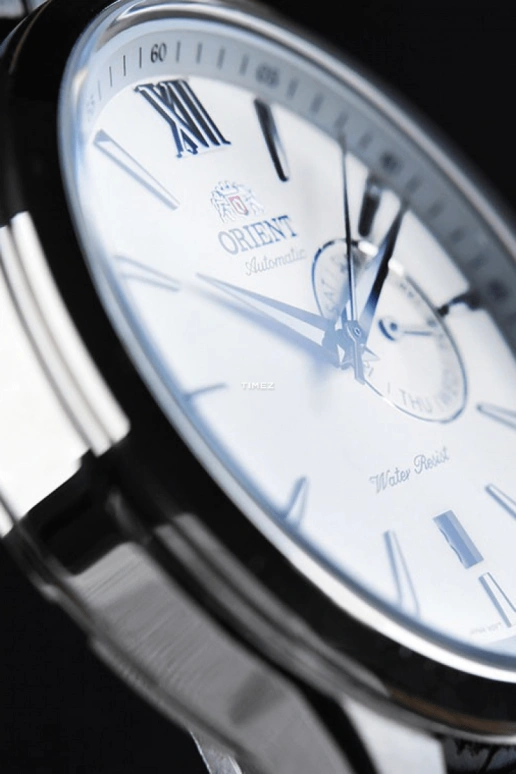 Orient,Other 42mm,42mm,Stainless Steel,White,Automatic,Date,Day,FES00006W