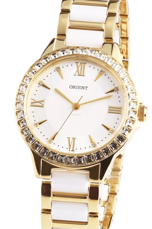 Orient,Other 34mm,34mm,Stainless Steel,White,Quartz,Sapphire,Crystal Glass,Round,FQC11002W