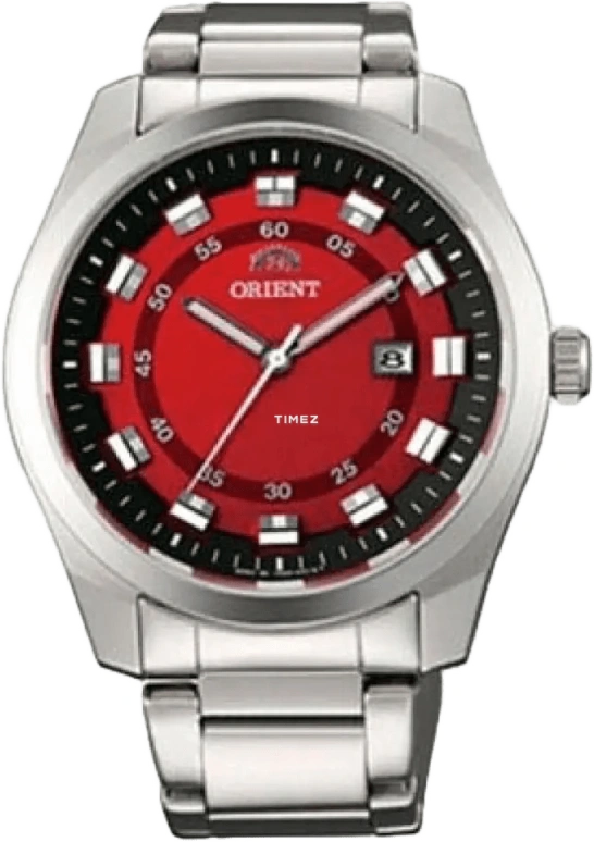 Orient,Other 43mm,43mm,Stainless Steel,Red,Quartz,Day,Hardlex,Glass,UND0002H