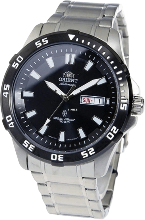 Orient,Sports 42.50mm,42.50mm,Stainless Steel,Black,Automatic,Date,Day,SEM7C007BC
