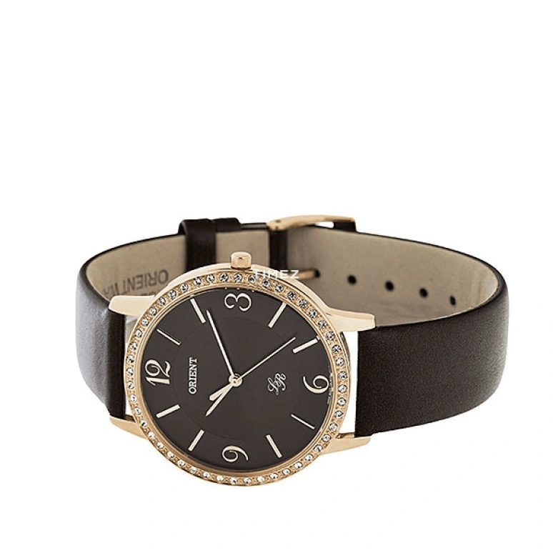 Orient,Other 37mm,37mm,Stainless Steel,Brown,Quartz,Hardlex,Glass,Round,QC0H001T