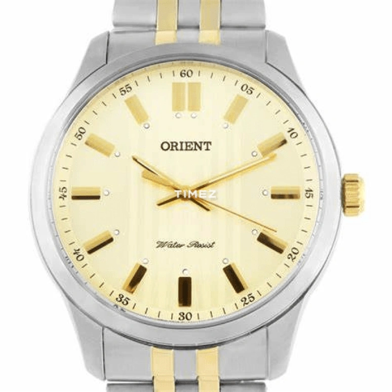 Orient,Sports 43mm,43mm,Stainless Steel,Champagne,Quartz,Glass,Round,FQC0U002C