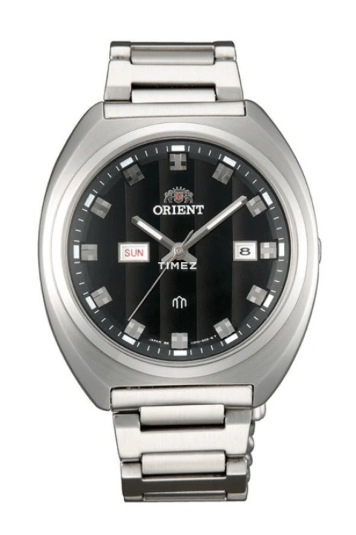 Orient,Other 39mm,39mm,Stainless Steel,Black,Quartz,Date,Day,FUG1U003B