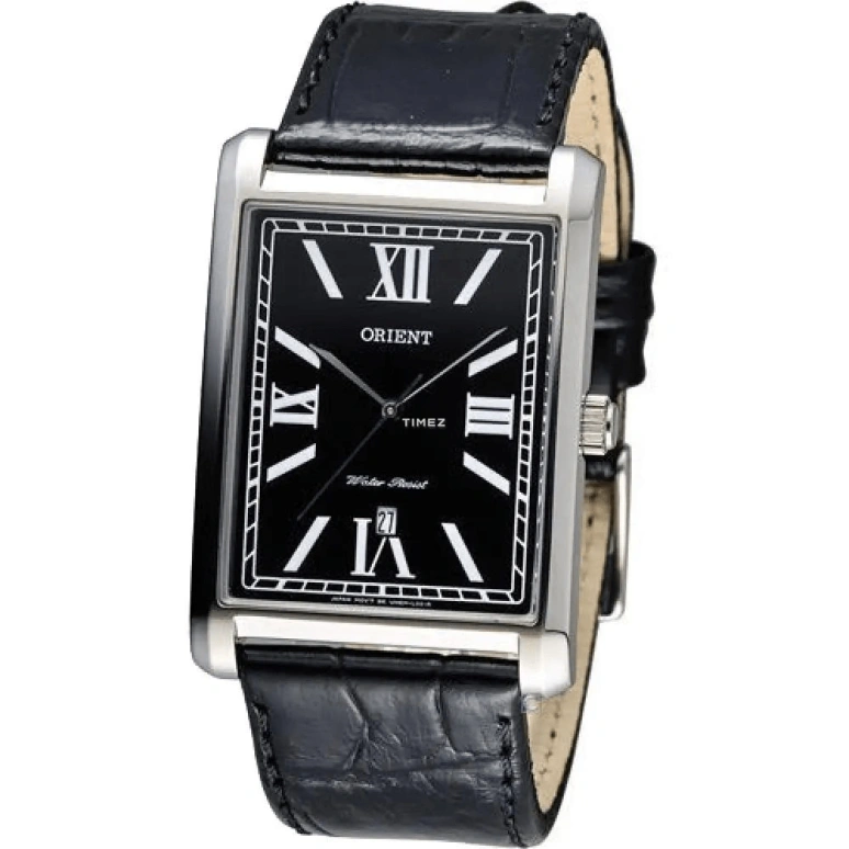 Orient,Other 40x33mm,40x33mm,Stainless Steel,Black,Quartz,Day,Glass,FUNEM002B