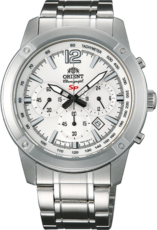 Orient,Other 43mm,43mm,Stainless Steel,White,Quartz,Chronograph,Day,STW01005W0