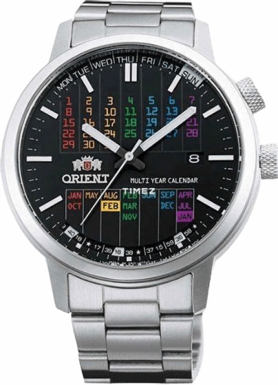 Orient,Sports 42.20mm,42.20mm,Stainless Steel,Black,Automatic,Perpetual Calendar,Date,Day,FER2L003B