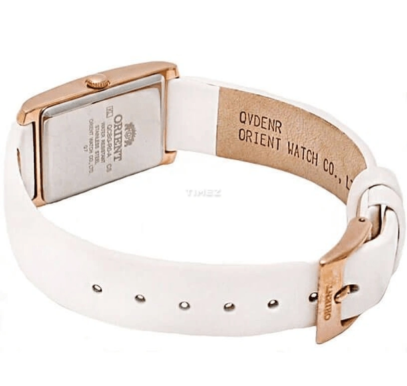 Orient,Other 21.50x35.50mm,21.50x35.50mm,Stainless Steel,White,Quartz,Hardlex,Glass,Rectangular,QCBG002W