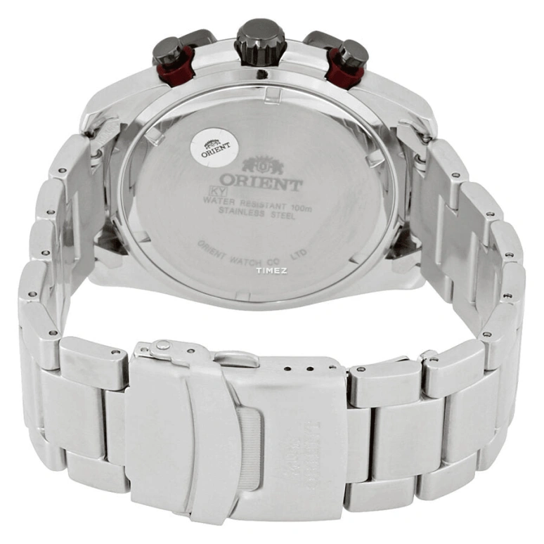 Orient,Sports 44.50mm,44.50mm,Stainless Steel,Black,Quartz,Chronograph,Day,FTT16002B