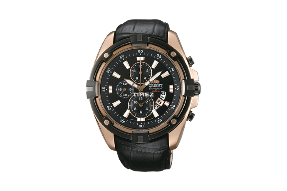 Orient,Sports 48mm,48mm,Stainless Steel,Black,Quartz,Chronograph,Day,TT0Y004B