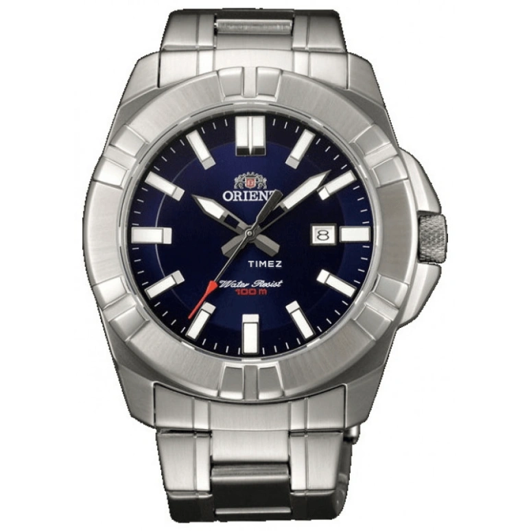 Orient,Sports 42mm,42mm,Stainless Steel,Blue,Quartz,Day,Hardlex,Glass,UNE8002D