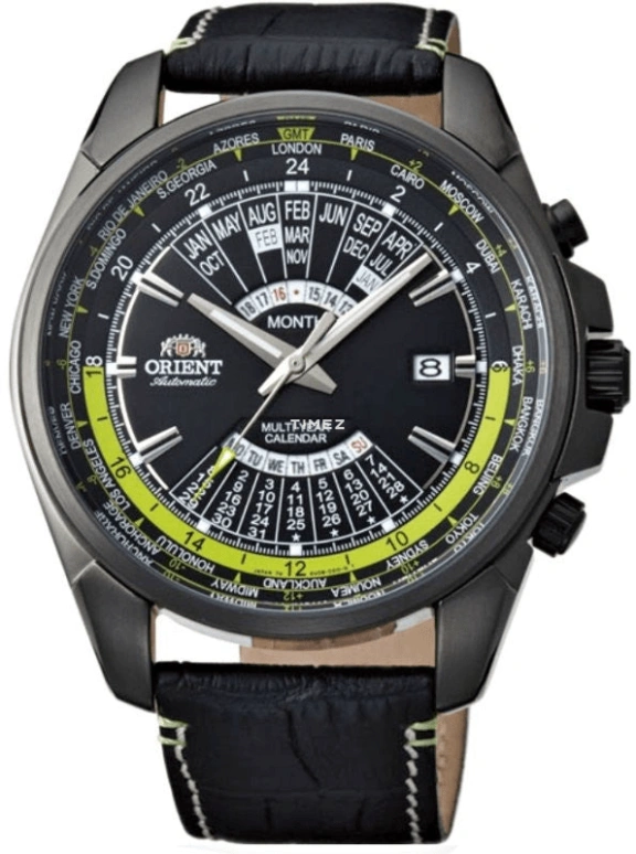 Orient,Sports 45mm,45mm,Stainless Steel,Black,Automatic,Perpetual Calendar,Day,EU0B005B