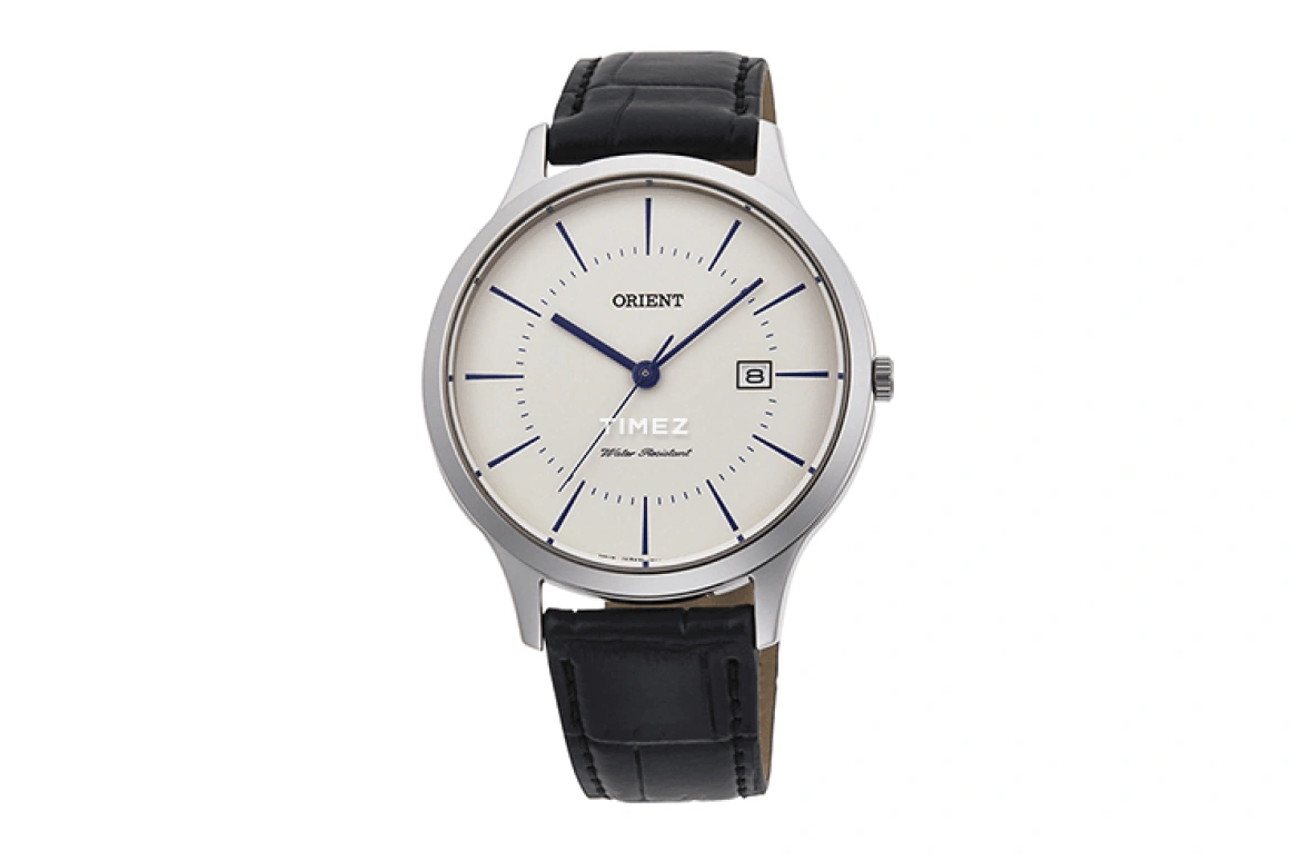 Orient,Classic 39mm,39mm,Stainless Steel,White,Quartz,Day,Glass,RF,RF-QD0006S
