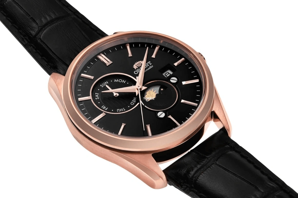 Orient,Classic 41.50mm,41.50mm,Stainless Steel,Black,Automatic,Date,Day,Day / Night Indication,RA,RA-AK0304B