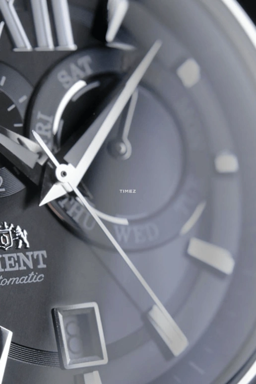 Orient,Contemporary 42mm,42mm,Stainless Steel,Black,Automatic,Date,Day,Dule Time,FET0X004B