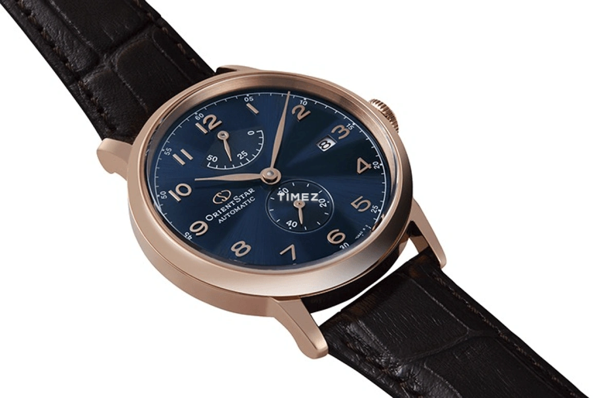 Orient,STAR 38.70mm,38.70mm,Stainless Steel,Blue,Handwound,Day,Power Reserve Indicator,RE,RE-AW0005L00B
