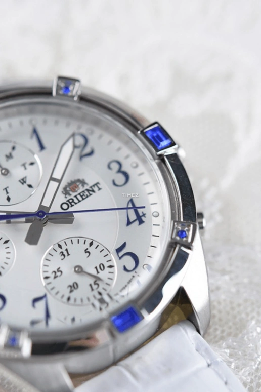 Orient,Other 38.50mm,38.50mm,Stainless Steel,White,Quartz,Date,Day,Dule Time,FUY04006W