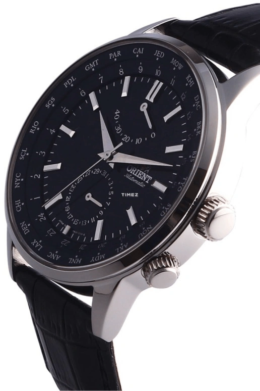 Orient,Classic 43.50mm,43.50mm,Stainless Steel,Blue,Automatic,Day,Power Reserve Indicator,World Time,SFA06002B