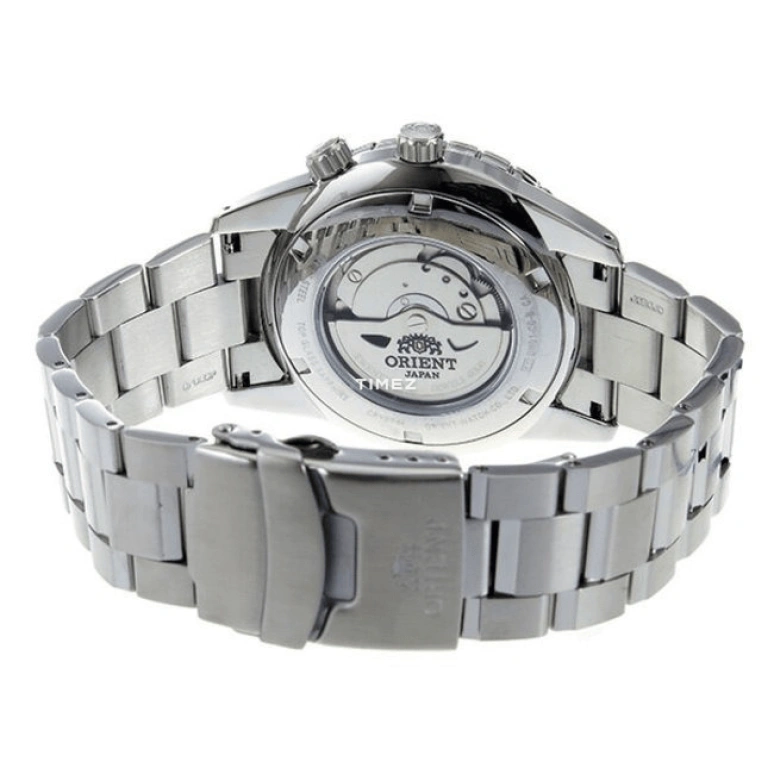 Orient,Other 43.70mm,43.70mm,Stainless Steel,Black,Automatic,Chronograph,Day,Power Reserve Indicator,Dule Time,Sapphire,Crystal Glass,Round,SDH01002B0