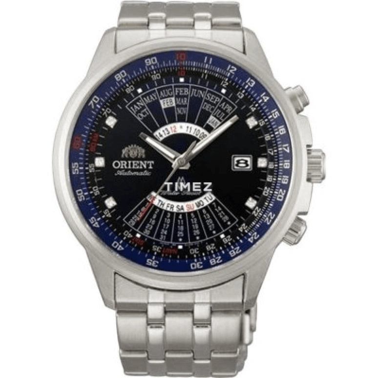 Orient,Sports 44mm,44mm,Stainless Steel,Black,Automatic,Perpetual Calendar,Month,Date,Day,Sapphire,Crystal Glass,Round,SEU08003DX