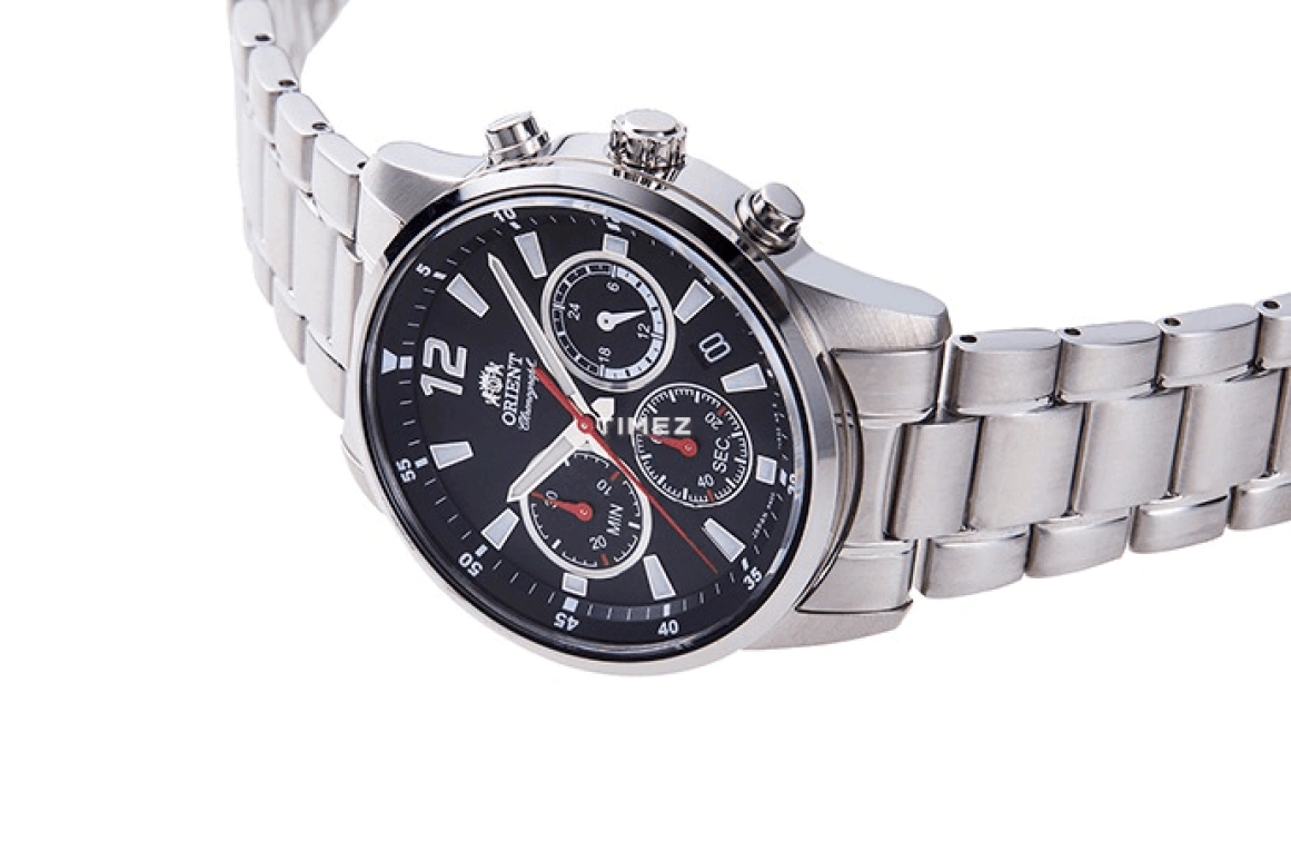 Orient,Sports 42mm,42mm,Stainless Steel,Black,Quartz,Chronograph,Day,RA,RA-KV0001B