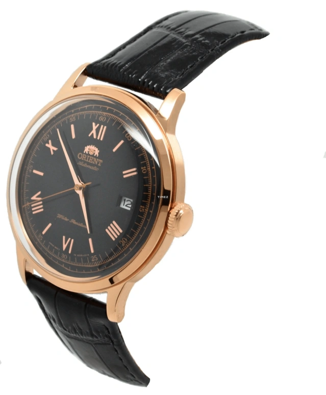 Orient,Classic 40.50mm,40.50mm,Stainless Steel,Rose Gold,Black,Handwound,Day,Glass,FAC00006B0