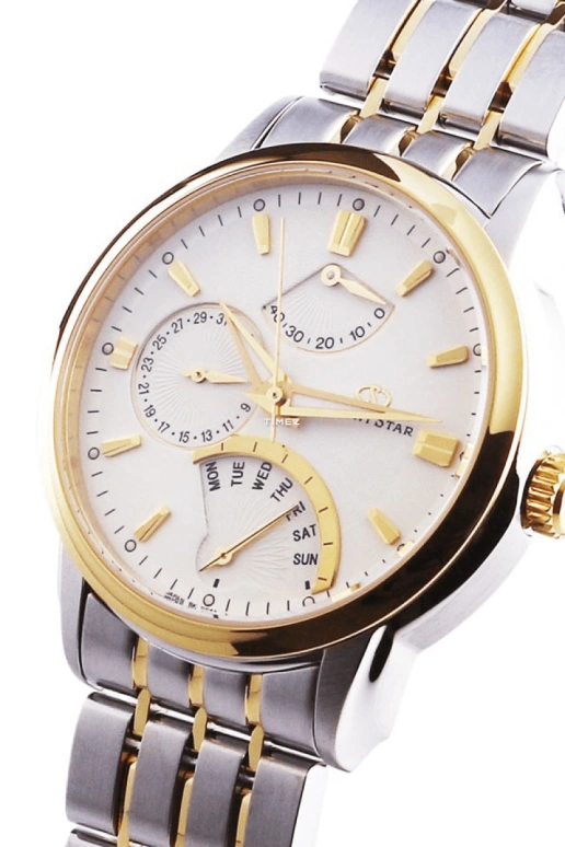 Orient,Other 39.50mm,39.50mm,Stainless Steel,White,Handwound,Date,Day,Power Reserve Indicator,Flyback,Sapphire,Crystal Glass,Round,SDE00001W