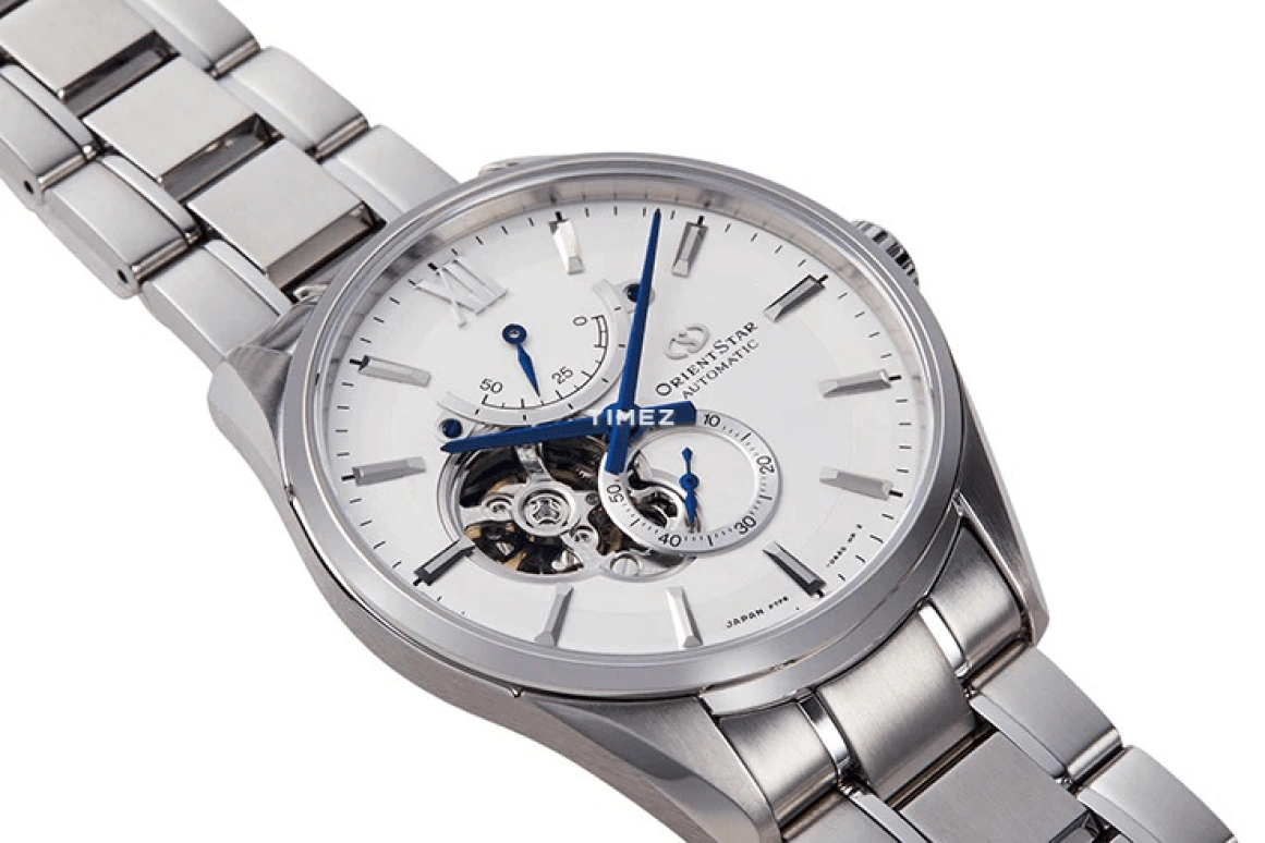 Orient,STAR 41mm,41mm,Stainless Steel,White,Handwound,Power Reserve Indicator,Sapphire,RE,RE-HJ0001S00B