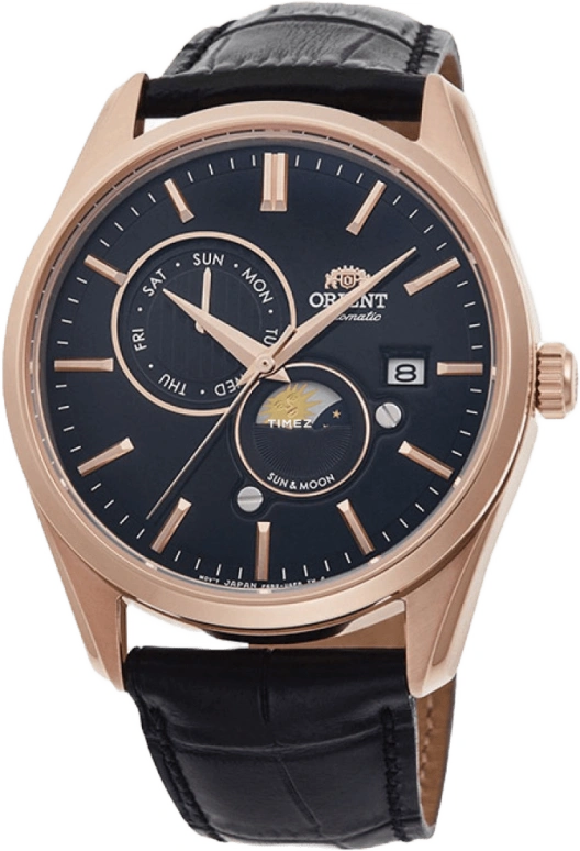 Orient,Classic 41.50mm,41.50mm,Stainless Steel,Black,Automatic,Date,Day,Day / Night Indication,RA,RA-AK0304B