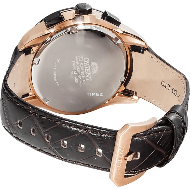 Orient,Sports 49mm,49mm,Stainless Steel,Brown,Quartz,Date,Day,UZ01005T