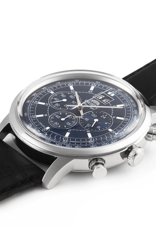 Orient,Classic 45mm,45mm,Stainless Steel,Blue,Quartz,Chronograph,Day,FTV02003D