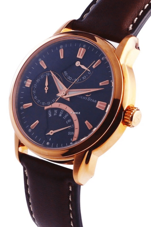 Orient,STAR 39.50mm,39.50mm,Stainless Steel,Black,Automatic,Day,Power Reserve Indicator,Retrograde,SDE00003B