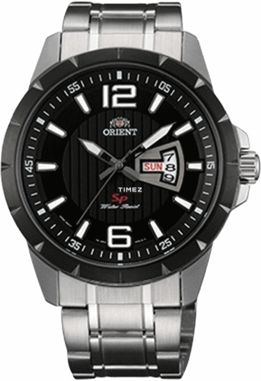 Orient,Sports 43mm,43mm,Stainless Steel,Black,Quartz,Date,Day,UG1X001B