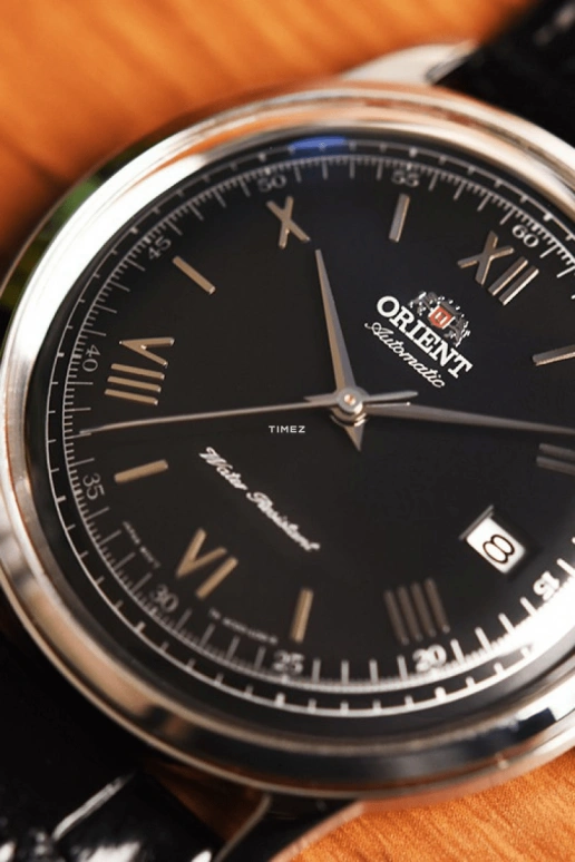 Orient,Classic 40.50mm,40.50mm,Stainless Steel,Black,Automatic,Handwound,Day,Sapphire,Crystal Glass,AC0000AB