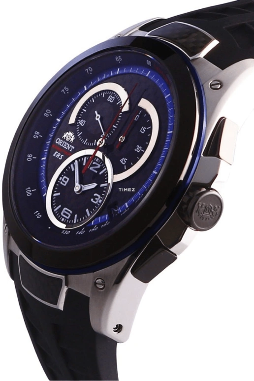 Orient,Sports 45mm,45mm,Stainless Steel,Black,Quartz,Chronograph,Day,Power Reserve Indicator,SKT00002B
