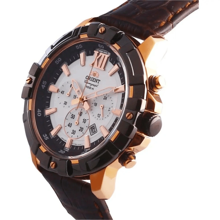 Orient,Sports 47mm,47mm,Stainless Steel,White,Quartz,Chronograph,Day,TW03003W